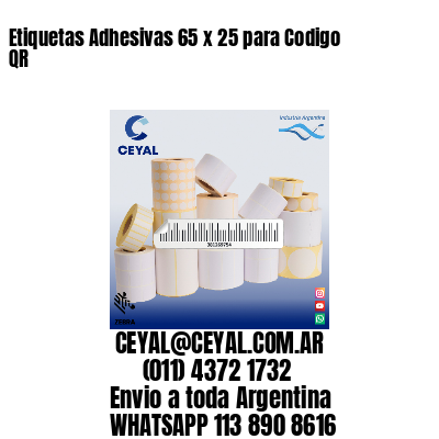 Etiquetas Adhesivas 65 x 25 para Codigo QR