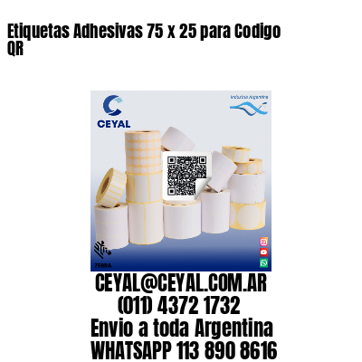 Etiquetas Adhesivas 75 x 25 para Codigo QR