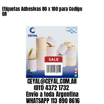 Etiquetas Adhesivas 80 x 100 para Codigo QR