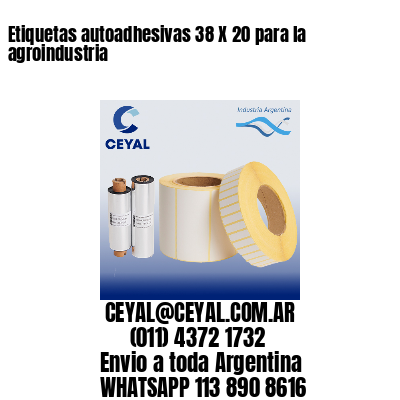 Etiquetas autoadhesivas 38 X 20 para la agroindustria