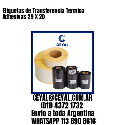 Etiquetas de Transferencia Termica Adhesivas 29 X 20