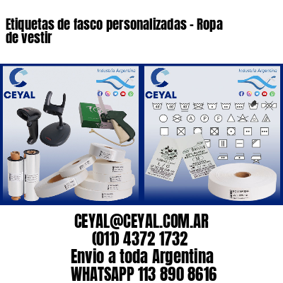 Etiquetas de fasco personalizadas – Ropa de vestir