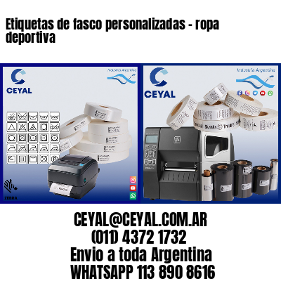 Etiquetas de fasco personalizadas – ropa deportiva