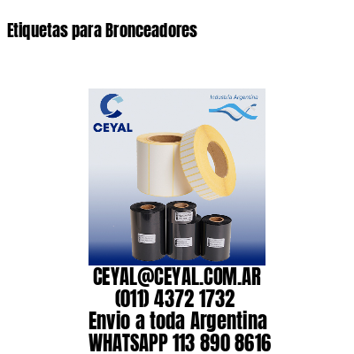 Etiquetas para Bronceadores