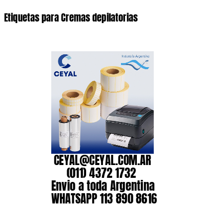 Etiquetas para Cremas depilatorias