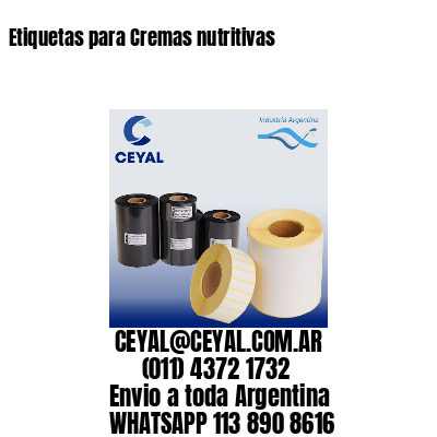 Etiquetas para Cremas nutritivas