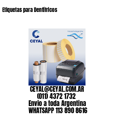 Etiquetas para Dentífricos