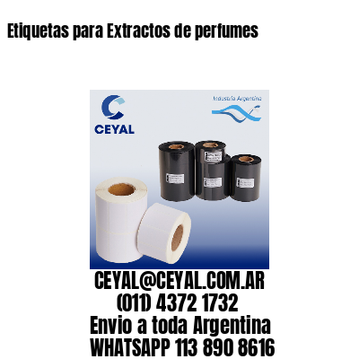 Etiquetas para Extractos de perfumes