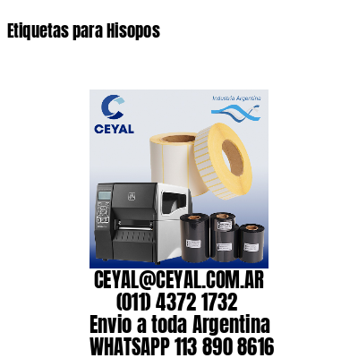 Etiquetas para Hisopos