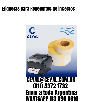 Etiquetas para Repelentes de insectos