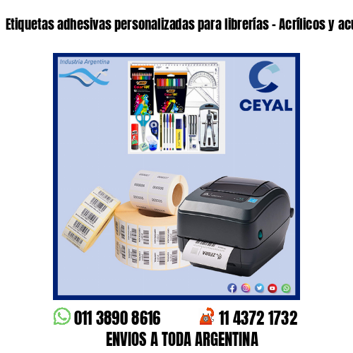 Etiquetas adhesivas personalizadas para librerías – Acrílicos y acuarelas