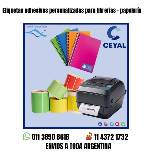 Etiquetas adhesivas personalizadas para librerías – papelería