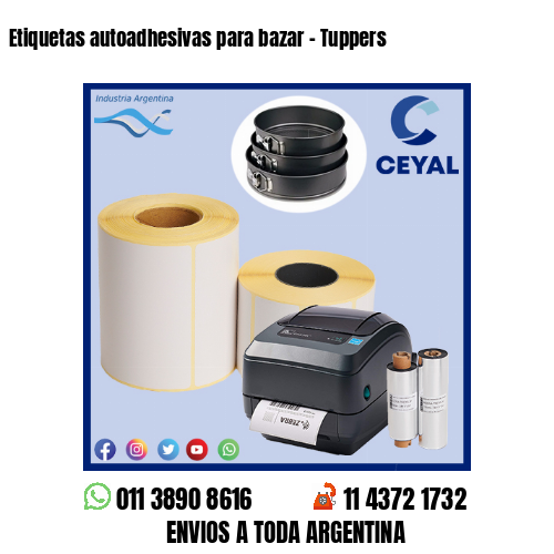 Etiquetas autoadhesivas para bazar – Tuppers