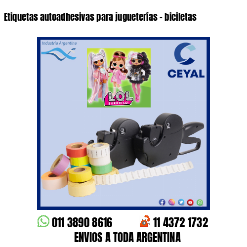 Etiquetas autoadhesivas para jugueterías – biciletas