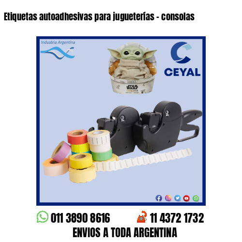 Etiquetas autoadhesivas para jugueterías – consolas