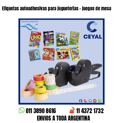 Etiquetas autoadhesivas para jugueterías – juegos de mesa