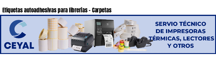 Etiquetas autoadhesivas para librerías - Carpetas