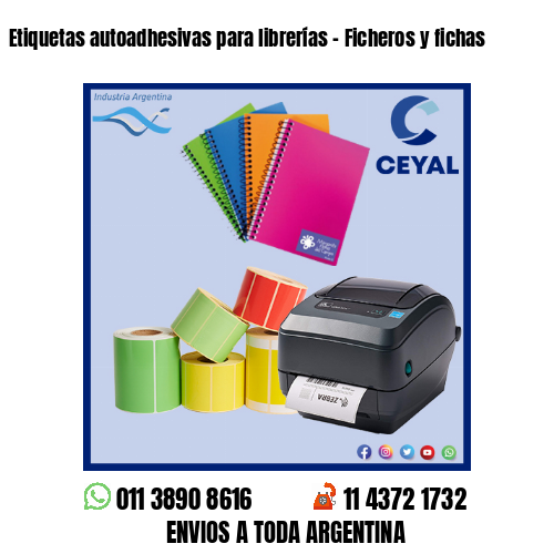 Etiquetas autoadhesivas para librerías – Ficheros y fichas