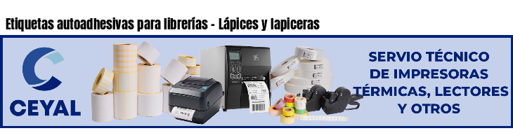 Etiquetas autoadhesivas para librerías - Lápices y lapiceras