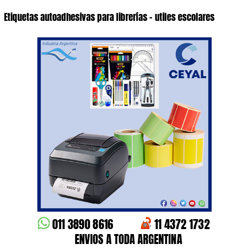 Etiquetas autoadhesivas para librerías – utiles escolares