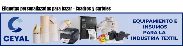 Etiquetas personaliazadas para bazar - Cuadros y carteles