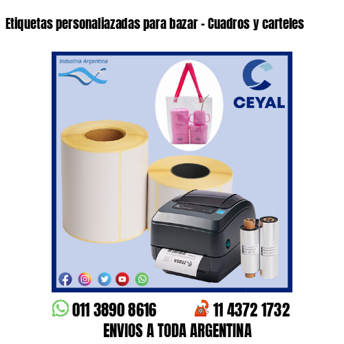 Etiquetas personaliazadas para bazar – Cuadros y carteles