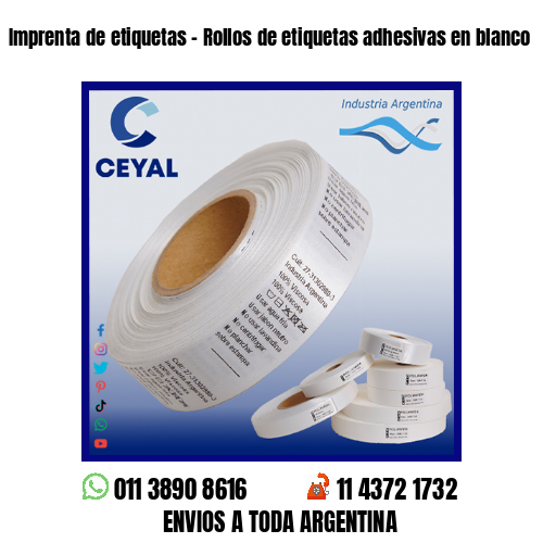 Imprenta de etiquetas – Rollos de etiquetas adhesivas en blanco