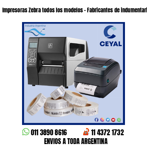 Impresoras Zebra todos los modelos – Fabricantes de indumentaria