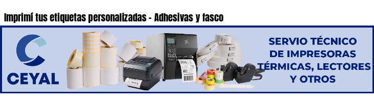Imprimí tus etiquetas personalizadas - Adhesivas y fasco