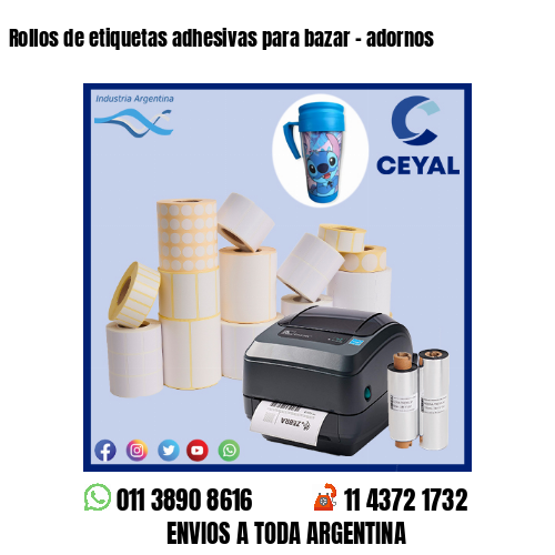 Rollos de etiquetas adhesivas para bazar – adornos