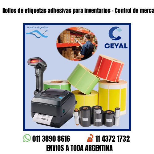 Rollos de etiquetas adhesivas para inventarios – Control de mercadería