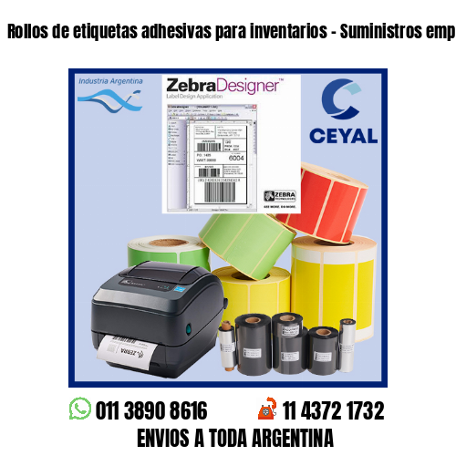 Rollos de etiquetas adhesivas para inventarios – Suministros empresariales