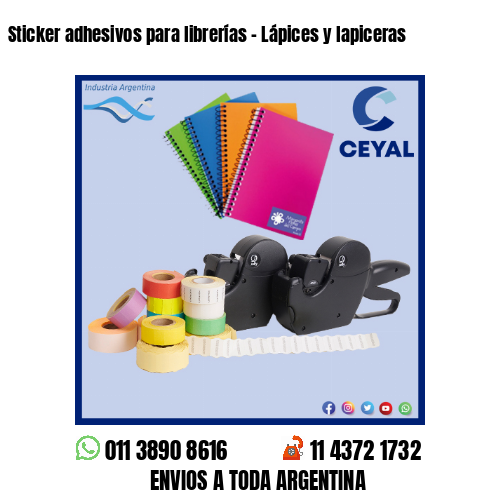 Sticker adhesivos para librerías – Lápices y lapiceras