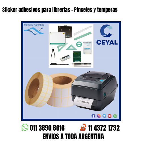 Sticker adhesivos para librerías – Pinceles y temperas