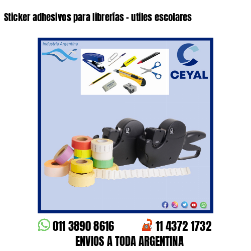 Sticker adhesivos para librerías – utiles escolares