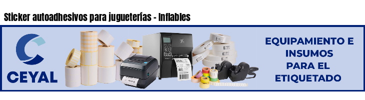 Sticker autoadhesivos para jugueterías - Inflables