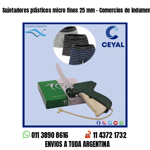 Sujetadores plásticos micro finos 25 mm – Comercios de indumentaria