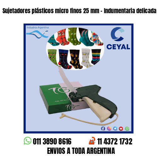 Sujetadores plásticos micro finos 25 mm – Indumentaria delicada