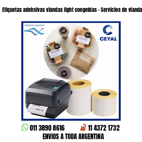 Etiquetas adehsivas viandas light congeldas – Servicios de viandas