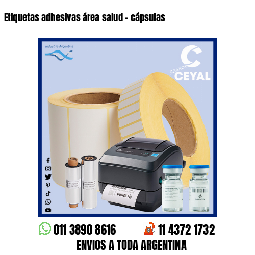 Etiquetas adhesivas área salud – cápsulas