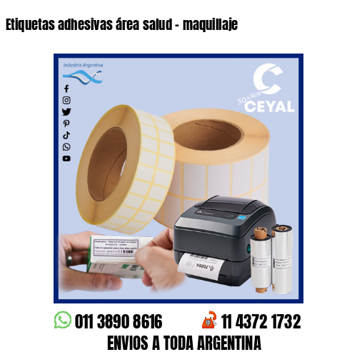 Etiquetas adhesivas área salud – maquillaje
