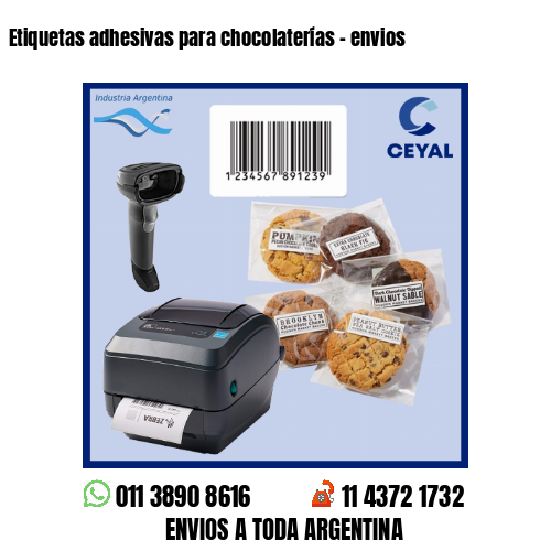 Etiquetas adhesivas para chocolaterías – envios