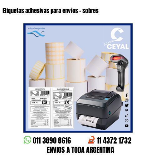 Etiquetas adhesivas para envíos – sobres