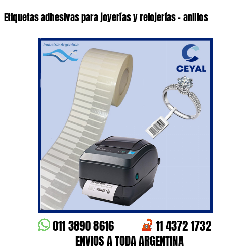 Etiquetas adhesivas para joyerías y relojerías – anillos