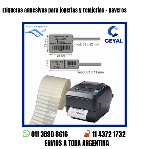 Etiquetas adhesivas para joyerías y relojerías – llaveros