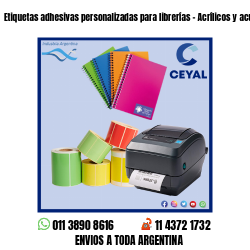 Etiquetas adhesivas personalizadas para librerías – Acrílicos y acuarelas