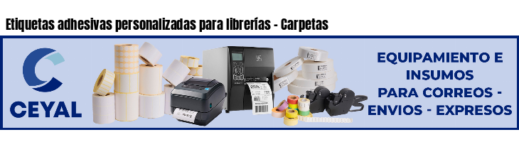 Etiquetas adhesivas personalizadas para librerías - Carpetas