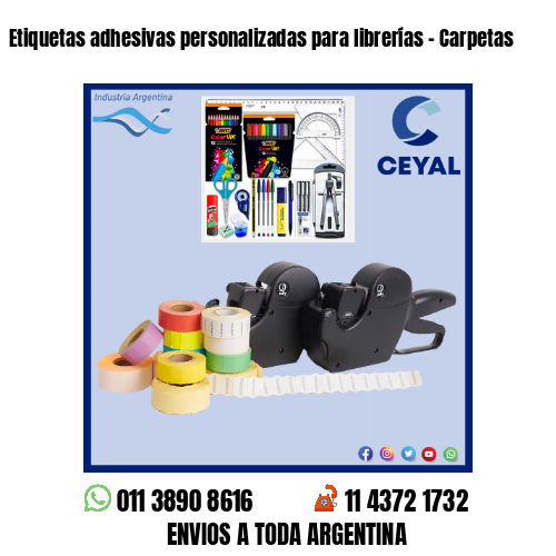 Etiquetas adhesivas personalizadas para librerías – Carpetas