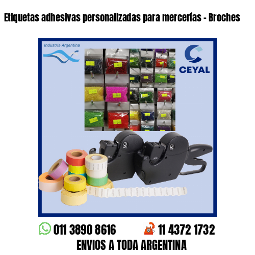 Etiquetas adhesivas personalizadas para mercerías – Broches