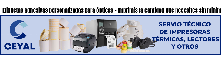 Etiquetas adhesivas personalizadas para ópticas - Imprimís la cantidad que necesites sin mínimos!